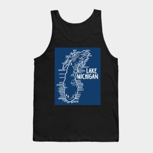 Lake Michigan Map Tank Top